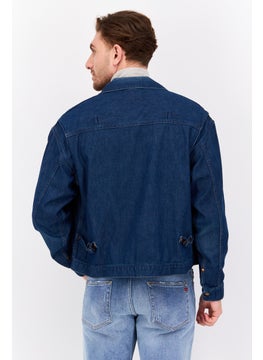 Wrangler Men Washed Denim Jacket, Blue  - Image 3