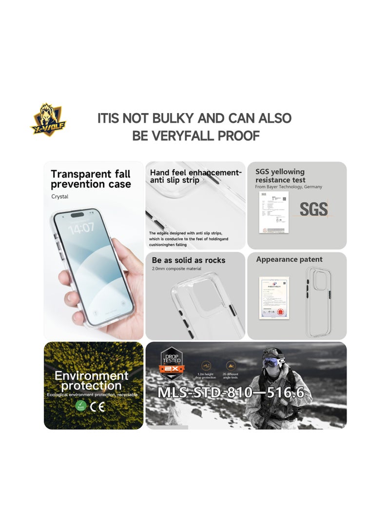 X-WOLF XWOLF All-in-one Protection Package for IPhone 16 Pro Anti-Shock Suit 360 All-Protection-clear HD - Image 4