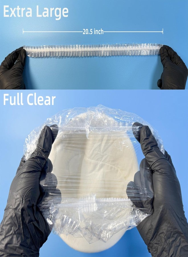 WanMoThink 100 Bowl Covers Bread Proofing Large Shower Cap Plastic Wrap for Food Sourdough Bread Baking Supplies Rising Elastic Reusable Sourdough Tools Banneton covers Outdoor Fresh Keeping Bags - Image 3