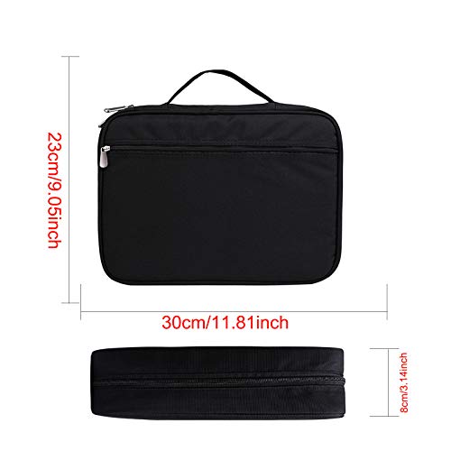 BOMKEE Pencil Case for Adults 220 Slots Pencase Colored Pencils Gel Pen Organizer Bag with Zipper for Artist Handy Glitter Gel Pens, Refills, Waterproof Coloring Holder Pencils Case(Black) - Image 3