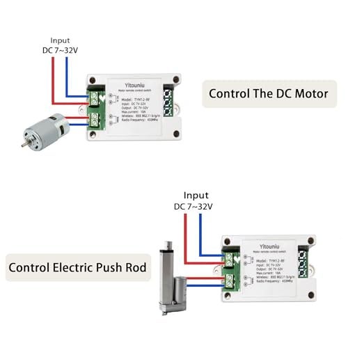 Yitouniu Tuya Smart WiFi/Bluetooth DC Motor Controller 10A 7-32V Reversible Switch with Timer, Voice Control for Electric Actuators, Smart Home (Alexa Compatible) - Image 4