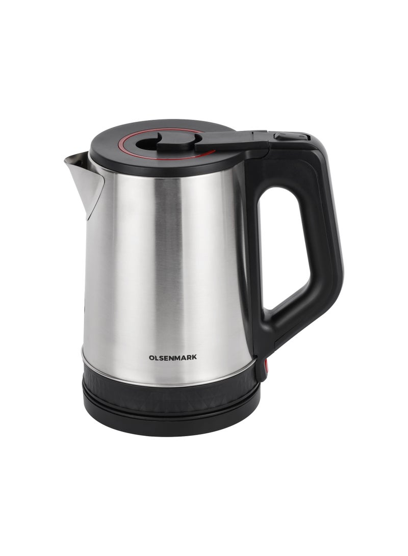 Olsenmark 1.8L Electric Kettle – OMK7062 | 1500W, 360° Rotating Base, Safety Cut-Off, Dry Boil & Overheat Protection | Black & Silver, 2 Years Warranty 1.8 L 1500 W OMK7062 Black and Silver - Image 3
