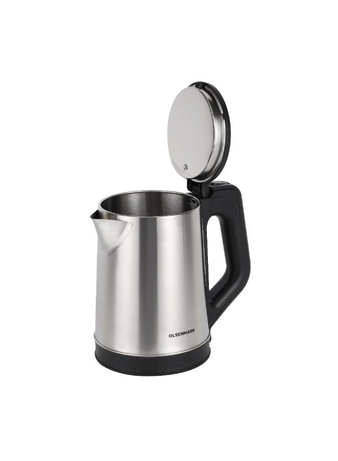 Olsenmark 1.8L Electric Kettle – OMK7062 | 1500W, 360° Rotating Base, Safety Cut-Off, Dry Boil & Overheat Protection | Black & Silver, 2 Years Warranty 1.8 L 1500 W OMK7062 Black and Silver - Image 5