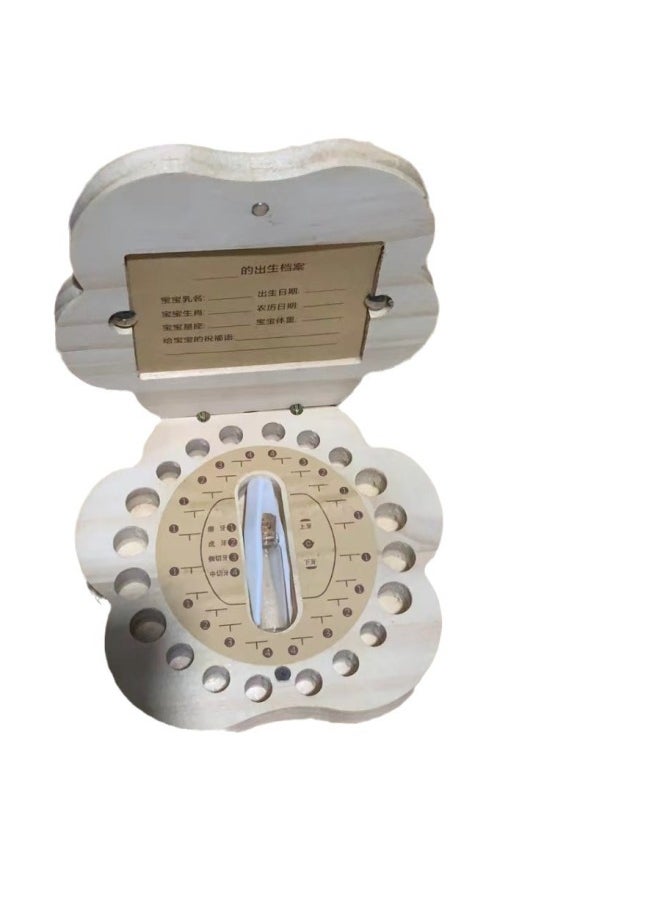 Generic Solid Wood Baby Male And Female Baby Teeth Box Collection Storage Box Fetal Hair Umbilical Cord Collection Box Baby Baby Teeth Replacement Box-Color:Picture Color  - Image 5