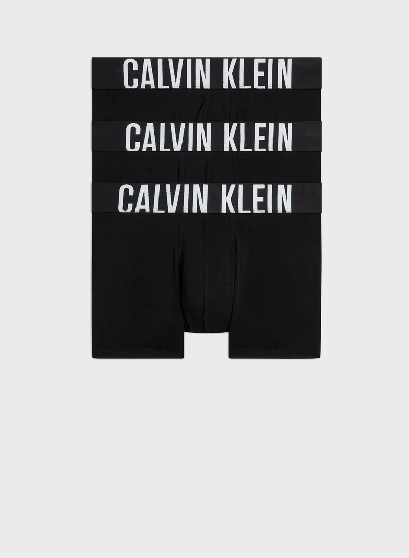 CALVIN KLEIN 3 Pack Logo Band Trunks