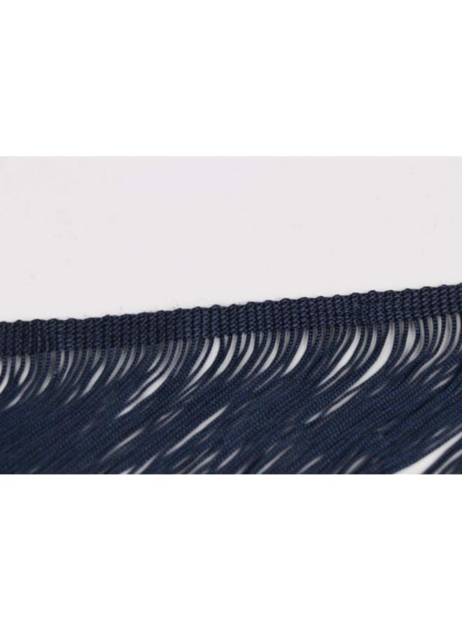 Fringe Trim Lace Polyerter Fibre Tassel 4inch Wide 10 Yards Long for Clothes Accessories Latin Wedding Dress DIY Lamp Shade Decoration Black (Navy Blue)  - Image 3