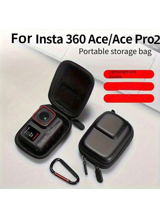 Black Hard Case Travel Storage Box For Insta360 Mini Compatible With DJI Action 5 Pro 3 4 - Image 2