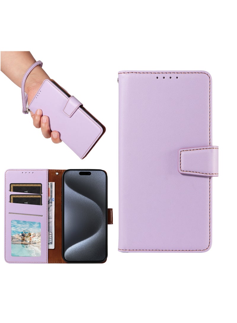 general Suitable for iPhone 16ProMax/16Pro/16Plus/16 phone leather case, anti-magnetic cloth clamshell phone case case - Image 2