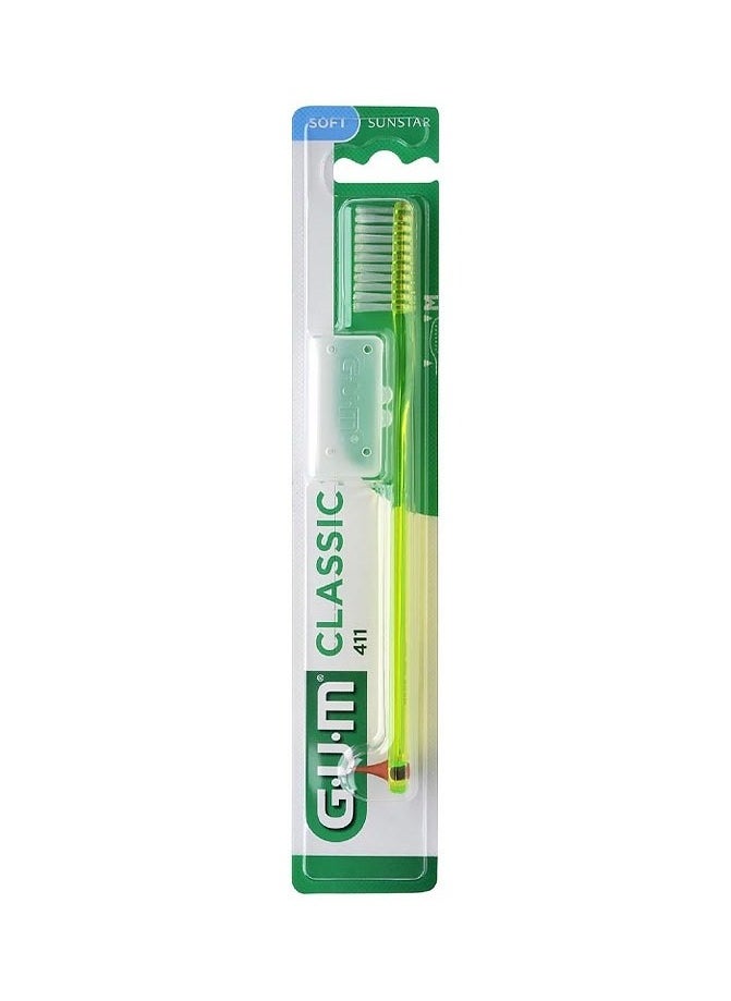 Gum - GUM Classic 411 Yellow Soft Toothbrush 1 pcs - Image 1