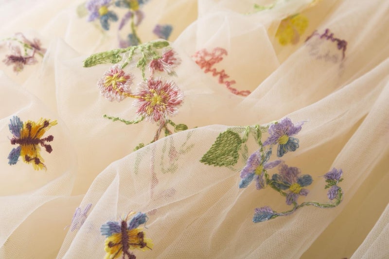 NNJXD Baby Girl Tulle Dress Casual Strap Sleeveless Flower Embroidery Toddler Dresses 2107 Yellow Size(80) 6-12 Months - Image 5