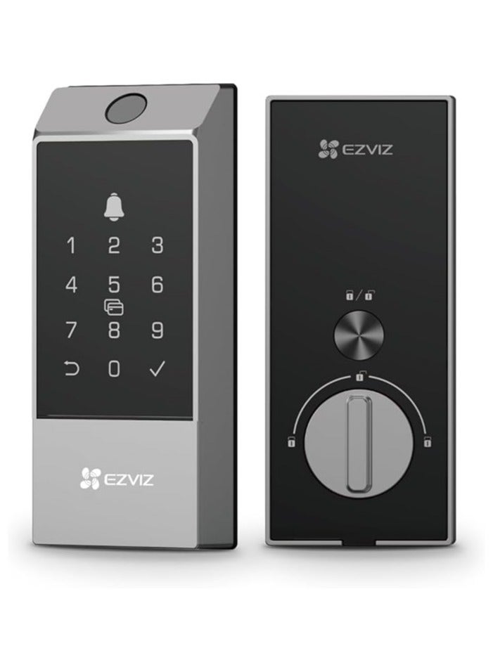 EZVIZ EZVIZ DL04 Pro Smart Lock Keyless Entry with Fingerprint Access, Bluetooth & Wi-Fi Enabled, Real-Time Notifications, Privacy Mode, and Durable Aluminum Design  - Image 1