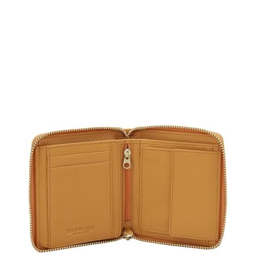 Da Milano Small Leather Wallet for Women - Apricot Crush - Image 4