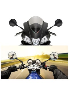 SYOSI Motorcycle Mirror, Universal Motorcycle Mirror with 7/8 Inch 22 mm Handlebar Clamp, Universal Foldable Round Rear View Mirror for Motorcycles, Street Bikes, Scooters and Sports Motorcycles  - Image 2