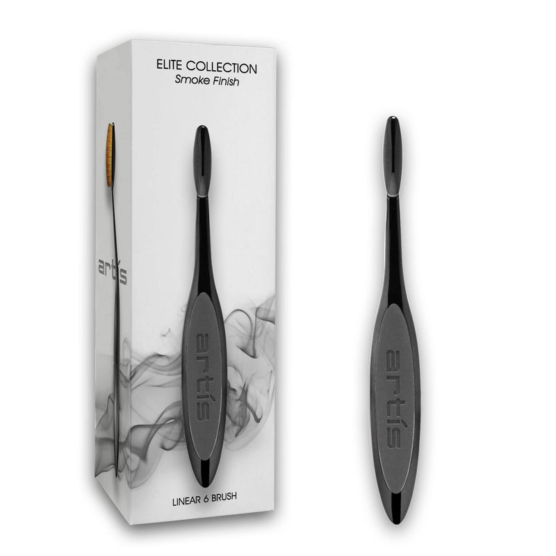 Artis Artis Elite Linear 6 Makeup Brush | Soft Liner | Upper and Lower Lash Line | Ideal Wider Line Patterns |Special Effects | Patterned Makeup, Smoke Handle, Blonde Fibre