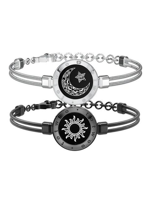 Long-distance guardian lover smart bracelet couple remote sensing interactive flash bracelet star moon bracelet