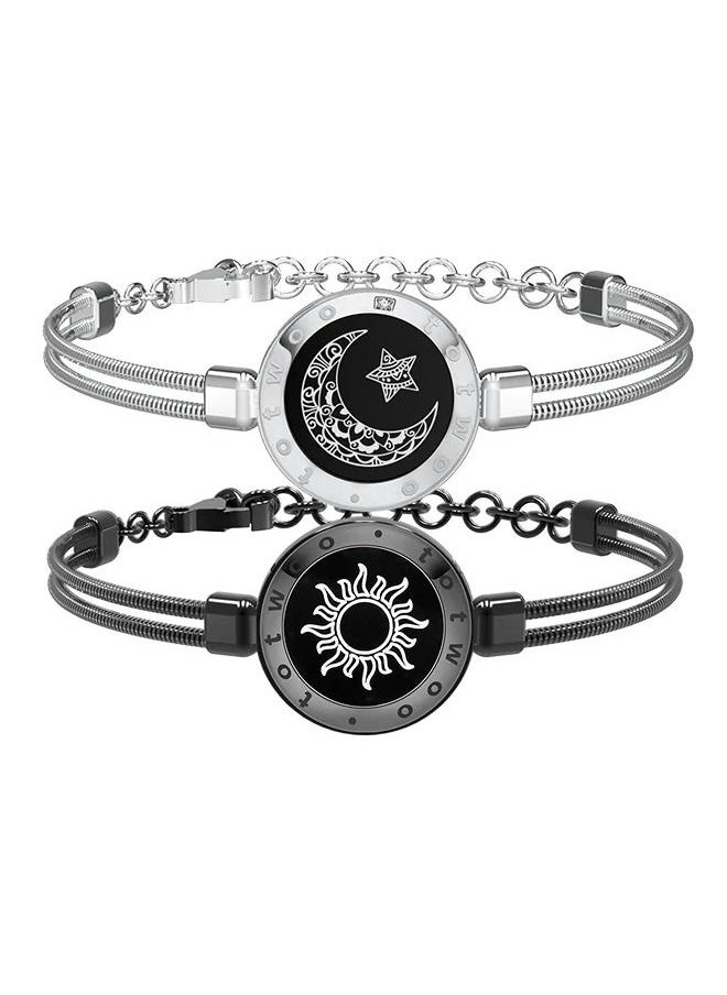 totwoo - Long-distance guardian lover smart bracelet couple remote sensing interactive flash bracelet star moon bracelet - Image 1