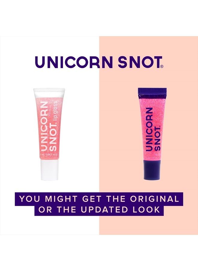 UNICORN SNOT Holographic Glitter Lip Gloss - Cosmetic Grade - Sparkle your Lips for Festivals, Rave Makeup, Fairy Face Paint - Vegan & Cruelty Free 0.37fl oz (Flamingo/Holographic Pink)  - Image 3