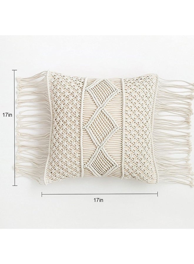 HMK CRAFTS أنيق لديكور المنزل: غطاء وسادة يمزج بين الملمس البوهيمي وتصميم منسوج وبسيط وعصري. مثالي لوضعه على الأريكة أو في غرفة النوم أو المكتب أو غرفة المعيشة أو الحفلات وما إلى ذلك، لإضافة لمسة من الألوان الجميلة إلى منزلك أو أي مكان آخر. - Image 2
