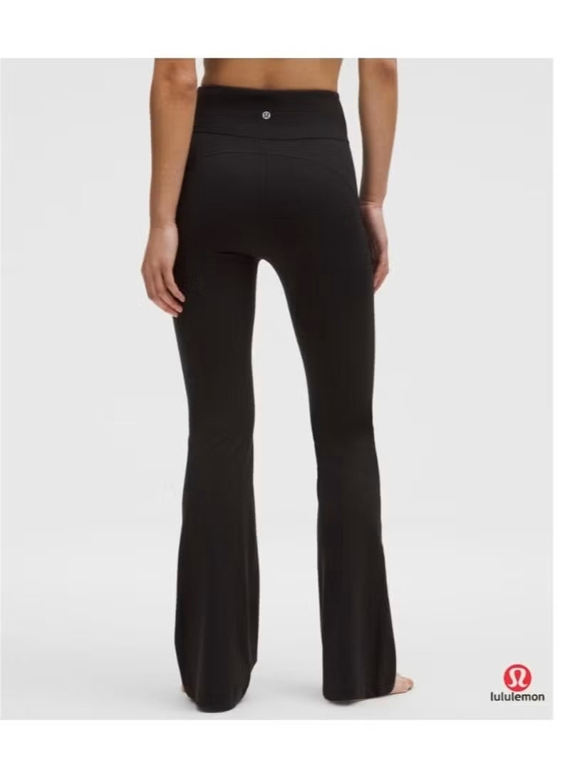 لولوليمون lululemon Groove النساء عالية الخصر فلير بنطلون نشط-نسيج دافئ معزول ، مناسب لليوغا ، والتمرين واللباس العادي ، والراحة الممتازة والأسلوب - Image 1