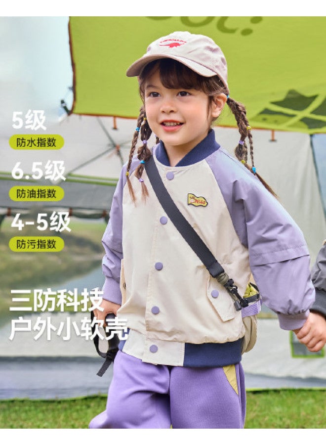 Doodle Home kids Baseball Jacket - Autumn Outdoor Windproof Coat For Boys & Girls, Children's Jacket - Image 1