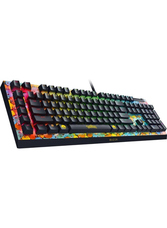Razer BlackWidow V4 X Mechanical Gaming Keyboard: Green Switches Tactile & Clicky - 6 Macro Keys - Chroma RGB - Doubleshot ABS Keycaps - Sound Dampening & Stabilizers - Pokémon Edition I RZ03-04704200-R3M1 - Image 4