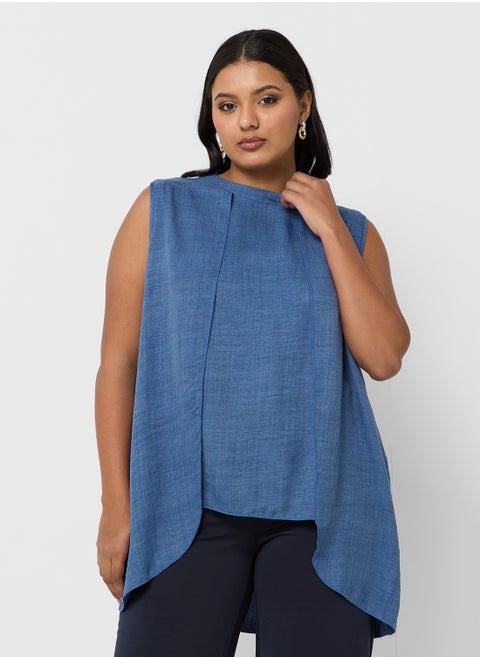 Sleevess Top With Longline Cape