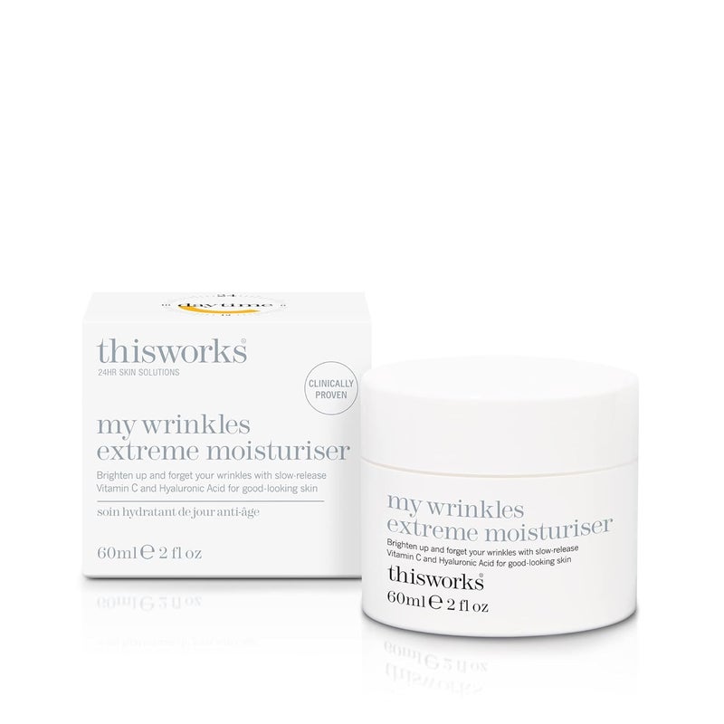 THISWORKS My Wrinkles Extreme Moisturiser Face Moisturizing Cream with Vitamin C and Hyaluronic Acid 2 Ounce 60ml