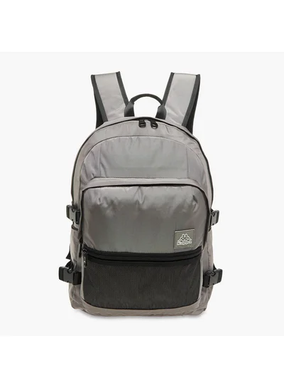 Kappa Boys Logo Print School Backpack with Zip Closure - 11x30x46 cm
