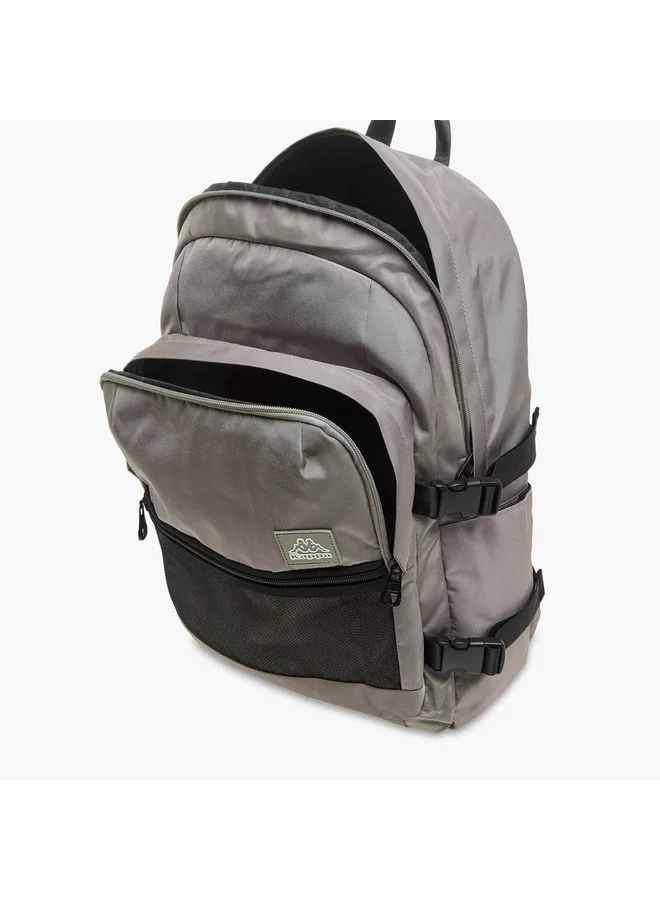 Kappa Boys Logo Print School Backpack with Zip Closure - 11x30x46 cm