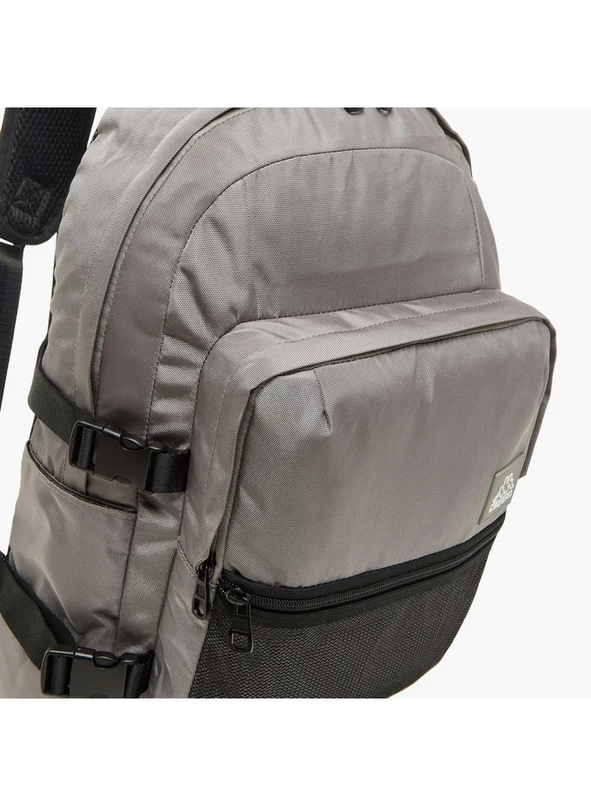 Kappa Boys Logo Print School Backpack with Zip Closure - 11x30x46 cm