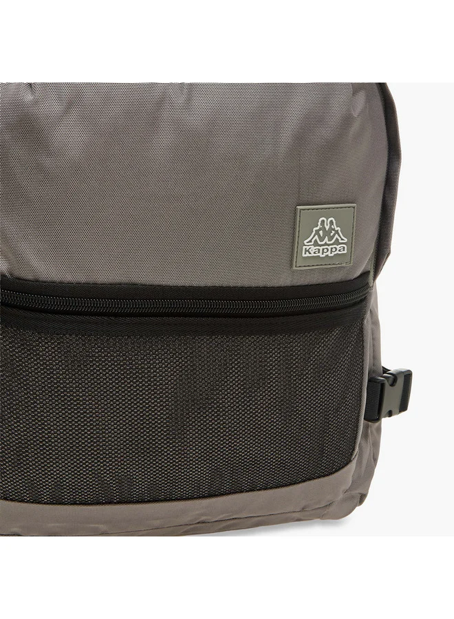 Kappa Boys Logo Print School Backpack with Zip Closure - 11x30x46 cm