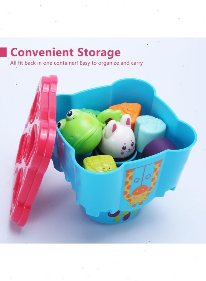 يواوليتي ألعاب التكديس للأطفال الصغار، فارز الأكواب المتداخلة، مكعبات التكديس التعليمية، هدية عيد ميلاد للفتيات والفتيان - Image 5