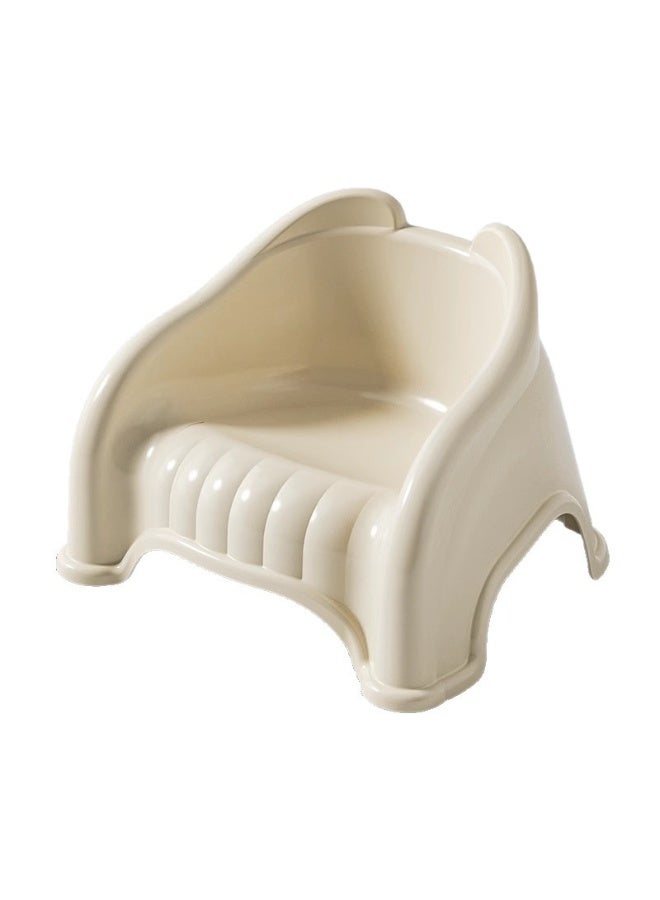 Tanwer Household children's plastic stool with anti slip and stable backrest, learning seat  white - Image 1