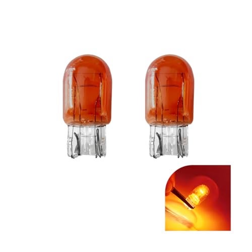 Zpana T20 2PCS 7443 Car Dual Wire Brake Bulb 12V 21W5W Super Bright Vehicle Turn Signal DRL Indicator Light Automotive Brake Light Bulb Replacement Universal for SUV Automobile Truck Amber - Image 1