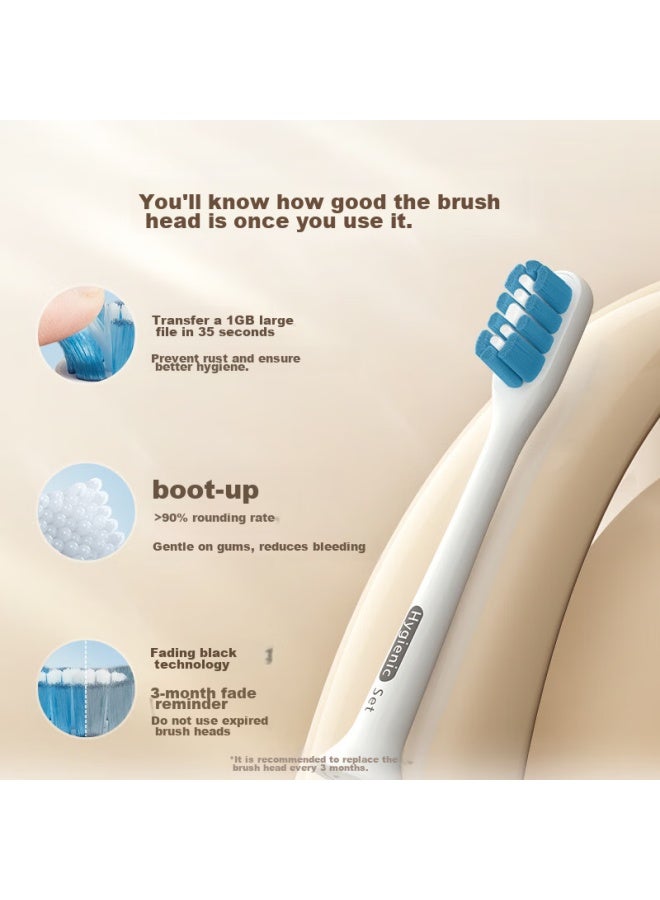 JD.com Jd Jingzao Electric Toothbrush Heads, Dupont Copper-free Bristles, Stain Reminder, Polishing Rate >90%, 4-pack - Image 2