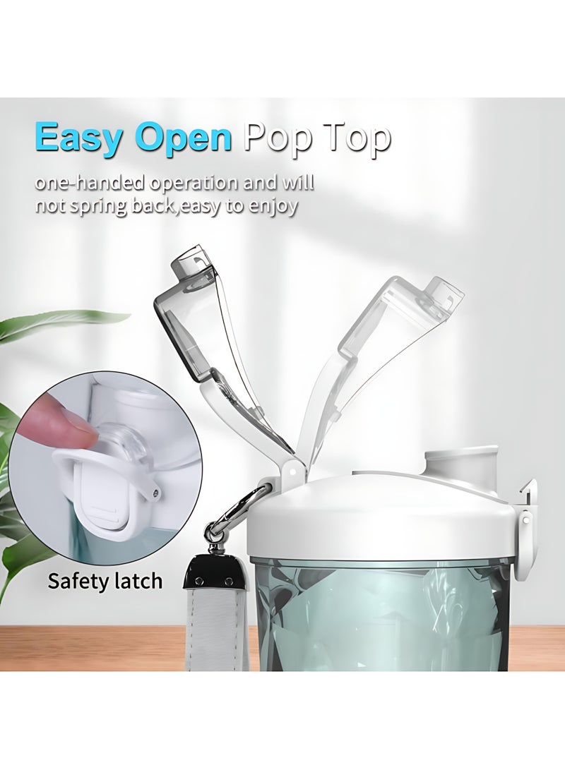 منقِّل محمّس عصير شخصي | زجاجة خلط عصير كهربائية بسعة 600 مللي لتر، 6 شفرات | غطاء للسفر | قابلة للإعادة الشحن بمنفذ USB-C | كوب خلط صغير صغير للمنزل، المكتب، الجيم | 1 قطعة (أبيض) - view 4