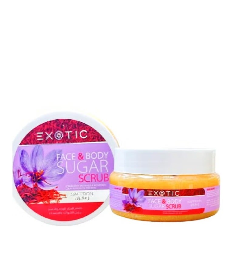 إكزوتك اكزويتك مقشر السكر للوجه والجسم بالزعفران 300 مل - Image 2