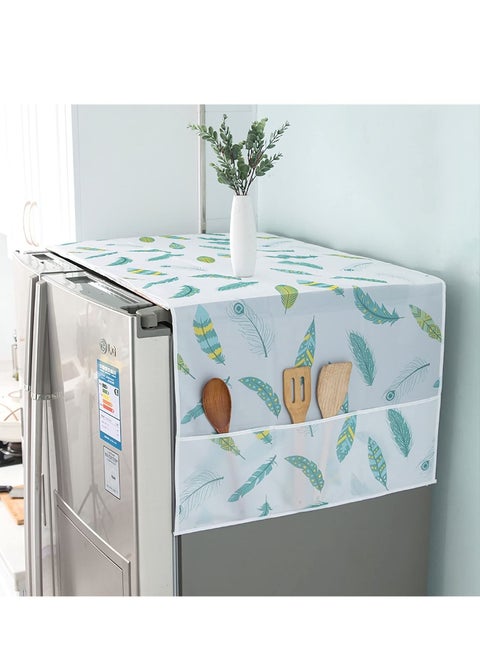 Refrigerator Dust Cover, Waterproof Cover with Side Storage Bag, Universal Cover Cloth, Suitable for Home and Kitchen, Multi-purpose Top Cover (24.4"*70.8")