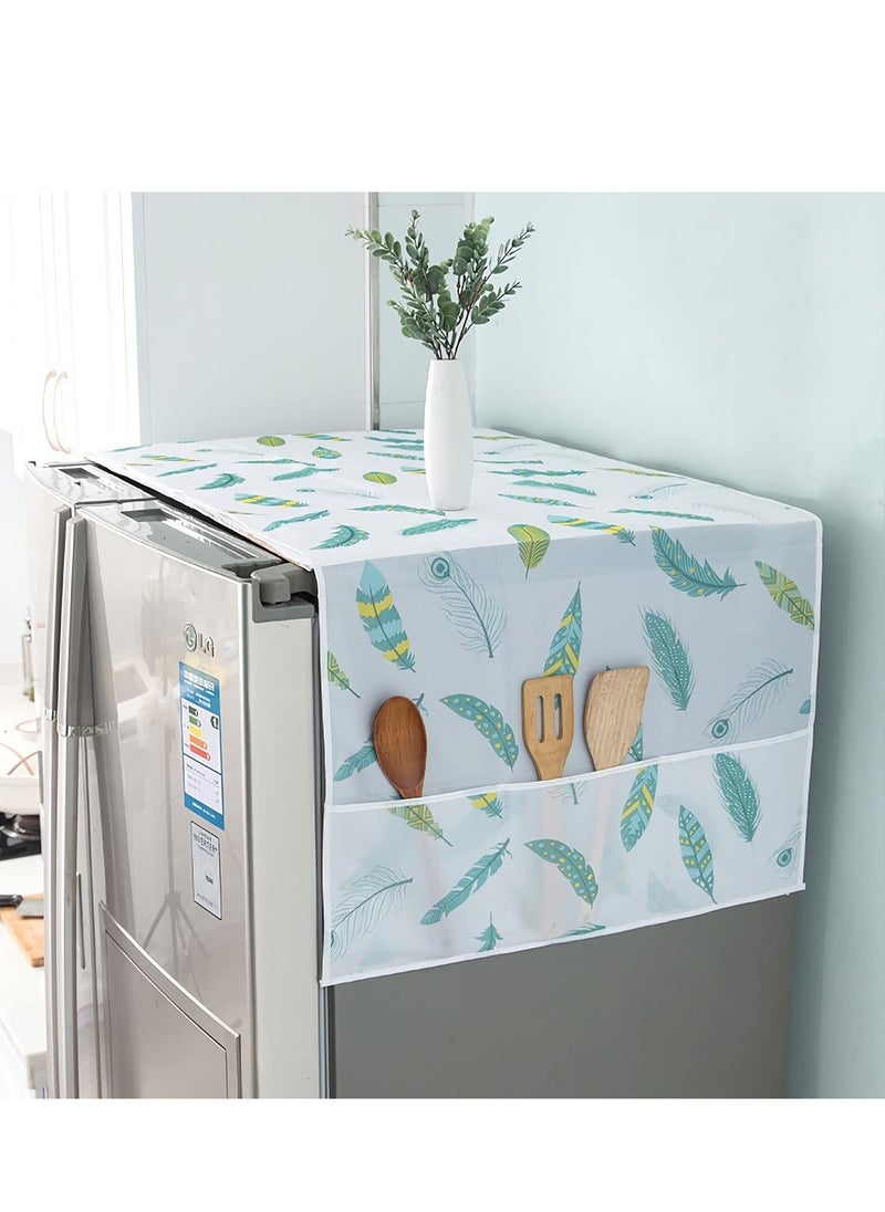 KASTWAVE Refrigerator Dust Cover, Waterproof Cover with Side Storage Bag, Universal Cover Cloth, Suitable for Home and Kitchen, Multi-purpose Top Cover (24.4"*70.8")  - Image 1