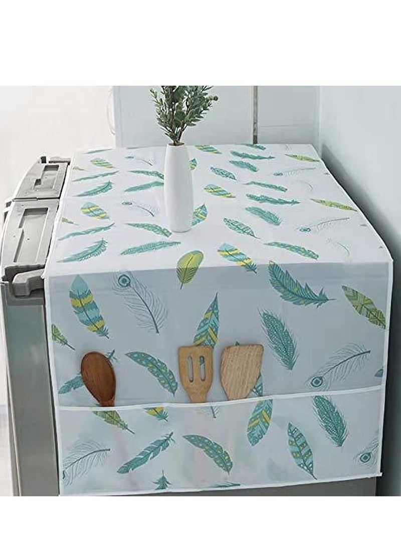 KASTWAVE Refrigerator Dust Cover, Waterproof Cover with Side Storage Bag, Universal Cover Cloth, Suitable for Home and Kitchen, Multi-purpose Top Cover (24.4"*70.8")  - Image 2