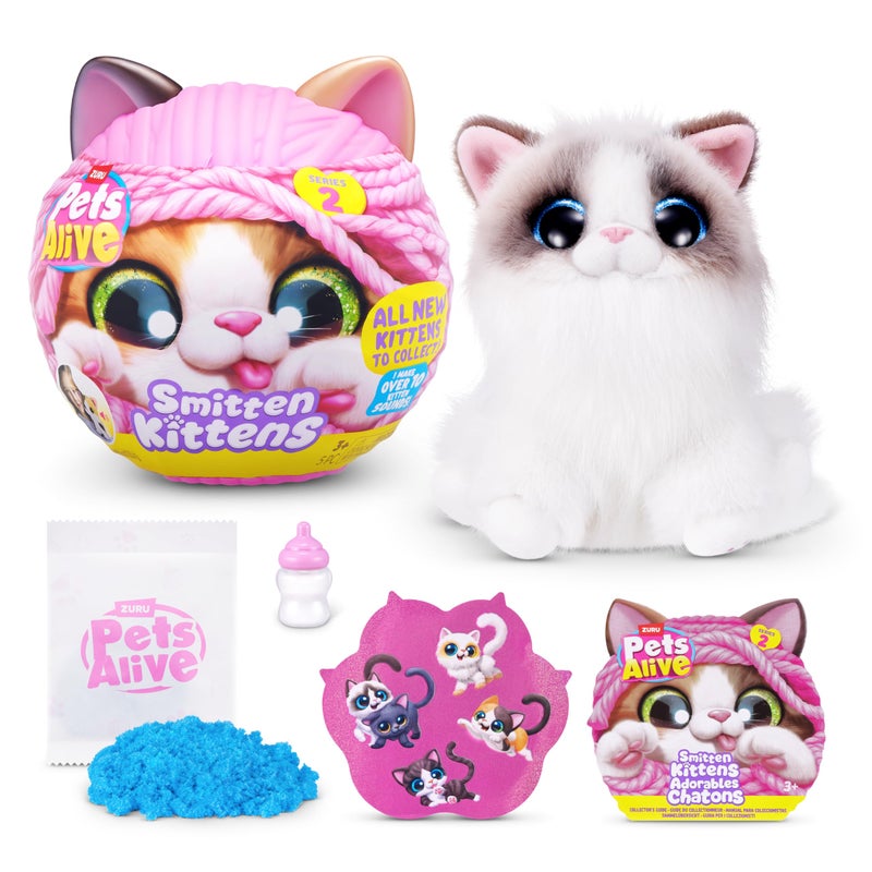 Pets Alive Smitten Kittens Series 2 Ragdoll by ZURU Interactive Plush Cat Toy with 10 Sounds Surprise Unboxing Soft Collectible Pet for Ages 3 - Image 3