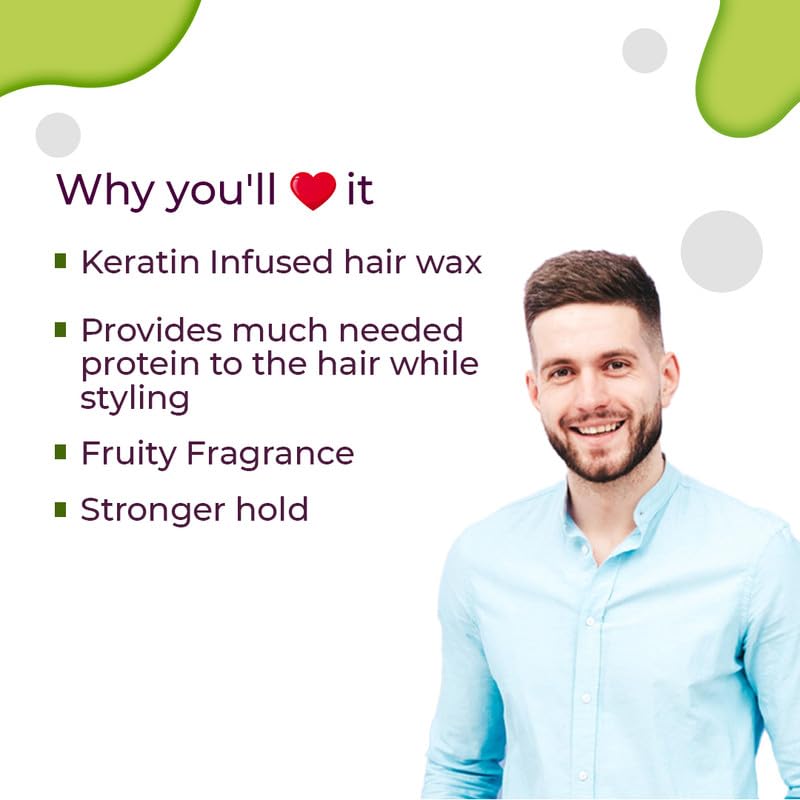 Nishman Hair Styling Hair Wax Keratin Gloss Finish  Water Soluble  Shine Hair Style  ReStylable Wax for Men 100g100ml - Image 3