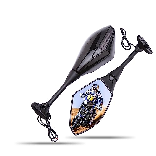 Rich Choices Motorcycle LED Turn Signal Rearview Mirrors with Arrow compatible with Honda CBR600RR 2003-2011 CBR1000RR 2004-2007 Sport Bike - Image 5