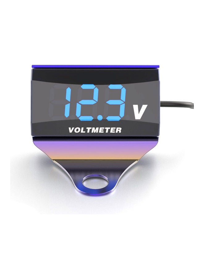 مقياس جهد رقمي بإضاءة LED يعمل بالتيار المستمر للدراجات النارية - Image 1