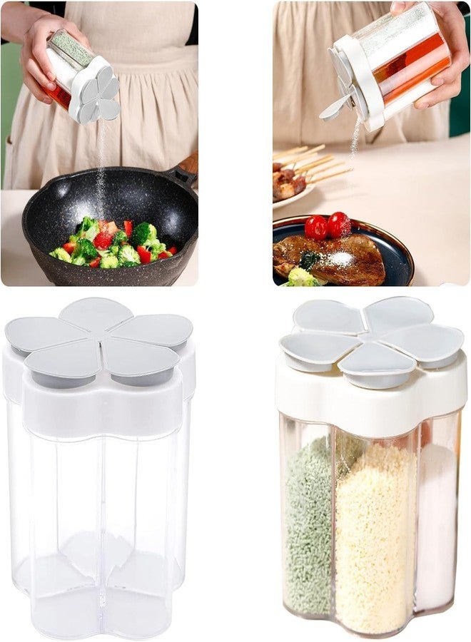 Gra8 5 In 1 Camping Seasoning Jar Set Portable Spice Container With Multiple Compartments Travel मसाला डिब्बा Outdoor Cooking, Picnic Kitchen Storage Leakproof Compact Design - Image 5