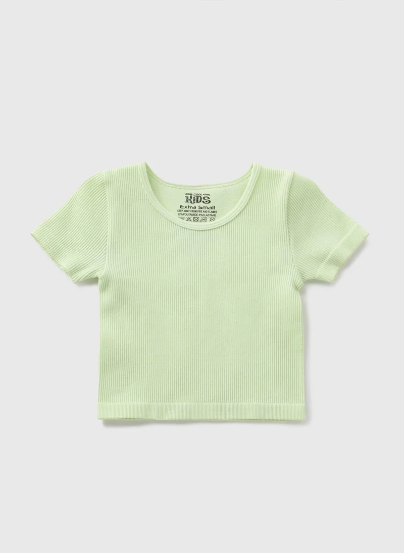 Matalan Girls Green Seamless T-Shirt