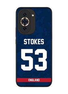 Rugged Black Edge Case for Huawei nova 10 Pro, Slim fit Soft Case Flexible Rubber Edges Thin Cover - Player Name - Ben Stokes, Jersey Number- 55