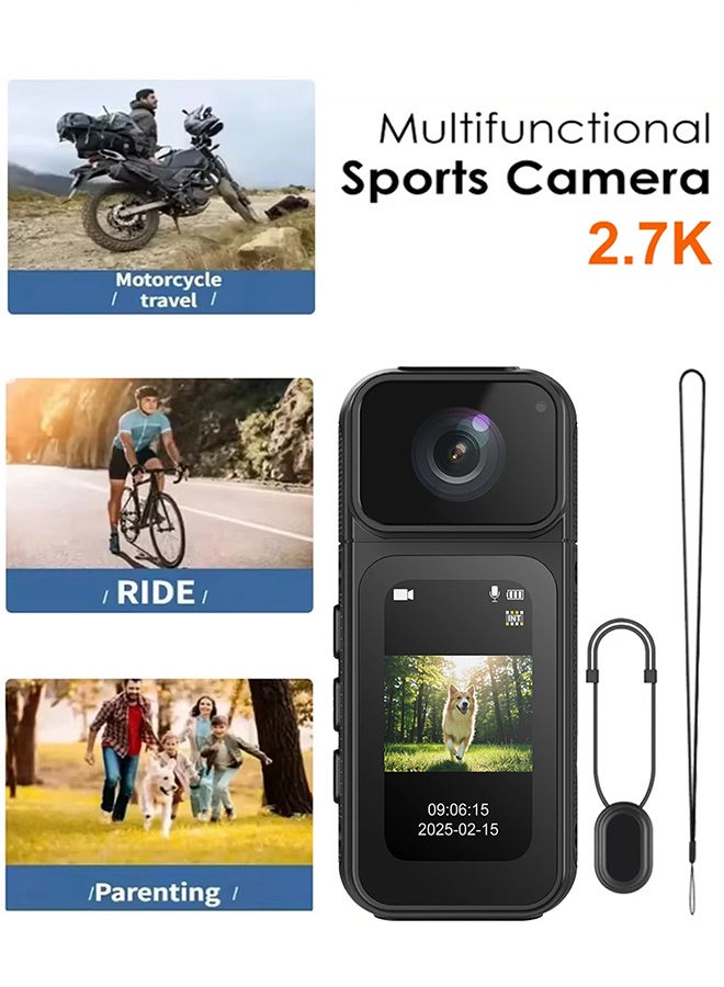 Generic 2025 New HD Sports Camera, 180° Rotating Lens, 1.47-inch Screen, Free 64GB Card, Multi-angle Outdoor Mini Camera, Multi-function WiFi Camera, Suitable for Vlog Recording, Cycling Travel, Social Media Blog  - Image 3
