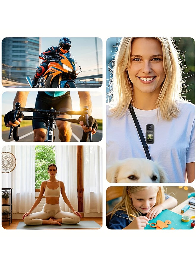 Generic 2025 New HD Sports Camera, 180° Rotating Lens, 1.47-inch Screen, Free 64GB Card, Multi-angle Outdoor Mini Camera, Multi-function WiFi Camera, Suitable for Vlog Recording, Cycling Travel, Social Media Blog  - Image 4