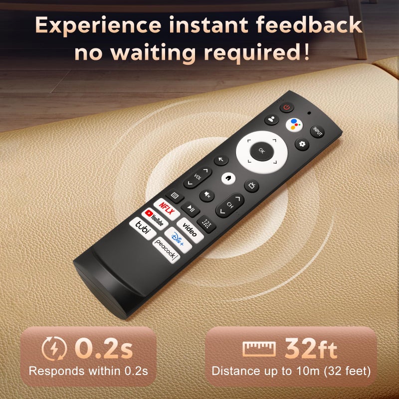 Angrox Voice Remote Control Replacement for Hisense Smart Google TVï¼ŒCompatible with Hisense QLED UHD Mini-LED ULED Google TVs - Image 5